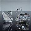 Image 1 : 2pc Swarovski Crystal Swan Figurines