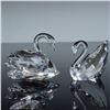 Image 2 : 2pc Swarovski Crystal Swan Figurines