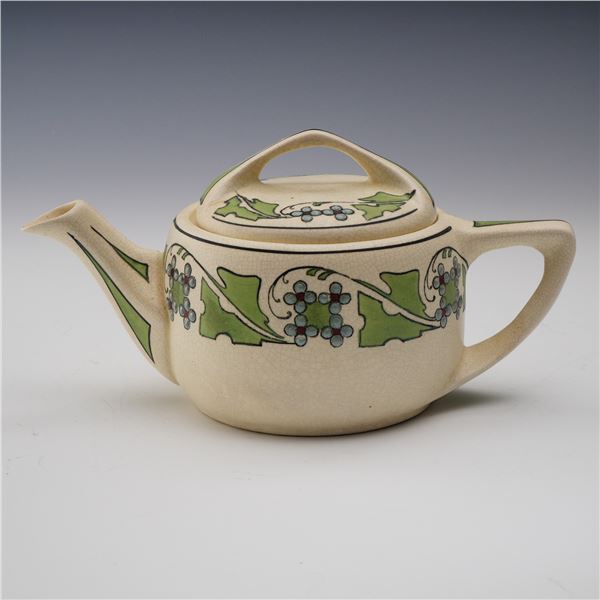 Roseville Pottery Forget Me Not Teapot with Lid