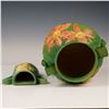 Image 2 : 2pc Roseville Pottery Vases, Clematis Pattern