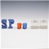 Image 1 : 6pc Salt and Pepper Shaker Collection - Letters, Elephants, and Houses