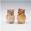 Image 2 : 8pc Salt and Pepper Shaker Collection- Owls, Bears, Cottages and Birds