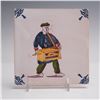 Image 2 : 4pc Dutch Style Hand Painted Clay Tiles