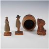 Image 2 : 6pc Collection of Folk Art Hand-Carved and Decorative Wooden Pieces