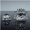 Image 1 : 2pc Swarovski Silver Turtle and Hedgehog Figurines