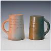 Image 2 : 2pc Weller Pottery Charles Dickens Pickwick Papers Character Mugs