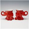 Image 3 : 4pc Frankoma GOP Red and Blue Ceramic Elephant Mugs, 1976 & 1985