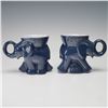 Image 5 : 4pc Frankoma GOP Red and Blue Ceramic Elephant Mugs, 1976 & 1985