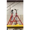 Image 1 : PAIR OF RIDGID VJ-99 V-HEAD ADJUSTABLE INDUSTRIAL PIPE STANDS