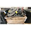 Image 1 : WOODEN CRATE OF ASSORTED VACUUM HOSES & ACCESSORIES *CRATE INCLUDED*