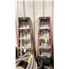 Image 1 : PAIR OF 6' RED FIBERGLASS LADDERS
