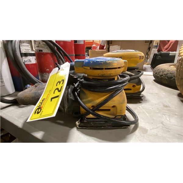 DEWALT D411-04 ELECTRIC PALM SANDER & DEWALT D26441 ELECTRIC PALM SANDER WITH 3 EXTRA DUST BAGS