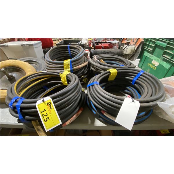 4 STACKS OF ASSORTED INDUSTRIAL FRESH  AIR HOSE