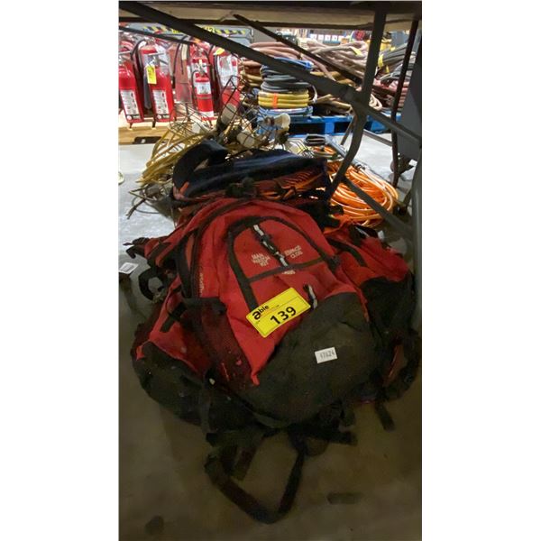 ASSORTED EMPTY SAFETY MAN WATCH KIT & EYEWASH KIT BACKPACKS