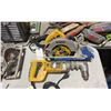 Image 1 : DEWALT DWE575 7 1/4" INDUSTRIAL ELECTRIC CIRCULAR SAW & DEWALT DW120 1/2" INDUSTRIAL ELECTRIC ANGLE