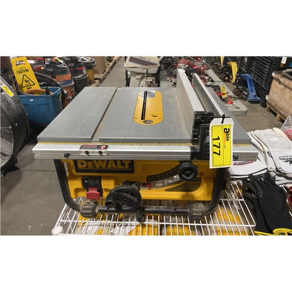 DEWALT DWE7480 10" PORTABLE ELECTRIC INDUSTRIAL TABLE SAW