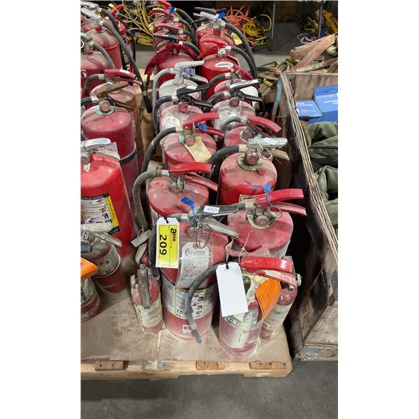 14 ASSORTED INDUSTRIAL FIRE EXTINGUISHERS *MUST TAKE ALL*