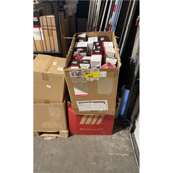 2 LARGE BOXES OF ASSORTED NEW INDUSTRIAL BALDWIN VEHICLE FILTERS