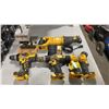 Image 1 : CMT ORANGE TOOLS DRILL ROUTER JIG, 2 DEWALT CORDLESS DRILLS, 2 DEWALT CORDLESS WORK LIGHTS, DEWALT
