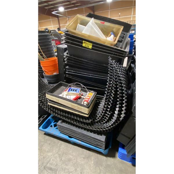 PALLET OF COMMERCIAL GROW TRAYS, POTS, & GROWING ITEMS *MUST TAKE ALL*