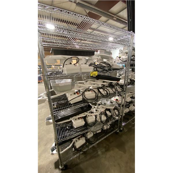 MOBILE 6 TIER METRO RACK SYSTEM WITH COMMERCIAL HORTICULTURAL LIGHTING *RACK INCLUDED*