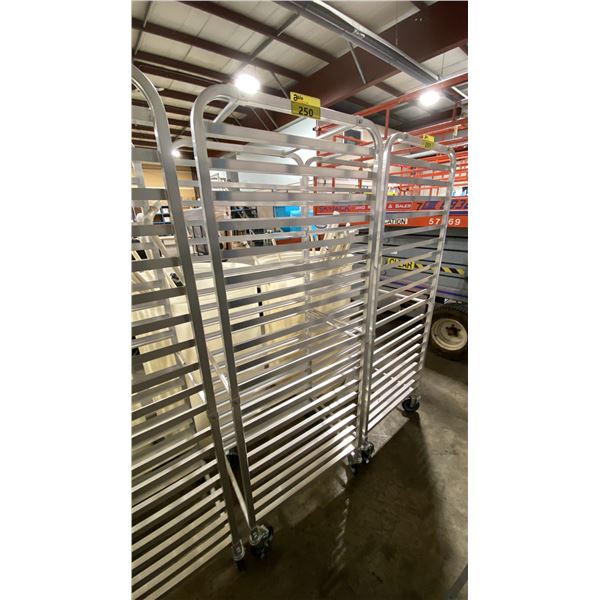 20 TRAY ALUMINUM MOBILE COMMERCIAL BAKERS RACK *NO BAKING SHEETS*
