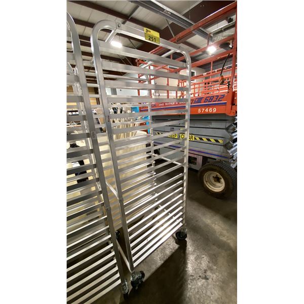 20 TRAY ALUMINUM MOBILE COMMERCIAL BAKERS RACK *NO BAKING SHEETS*