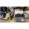 Image 5 : 6 ASSORTED ELECTRIC AIR CONDITIONING UNITS, ELECTRIC RADIANT HEATER, & BIN OF CONDITIONER PIPES /