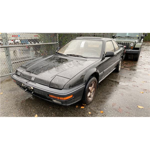 1989 HONDA PRELUDE SI, 2DRCP, BLACK, VIN JHMBA4154KC800906,