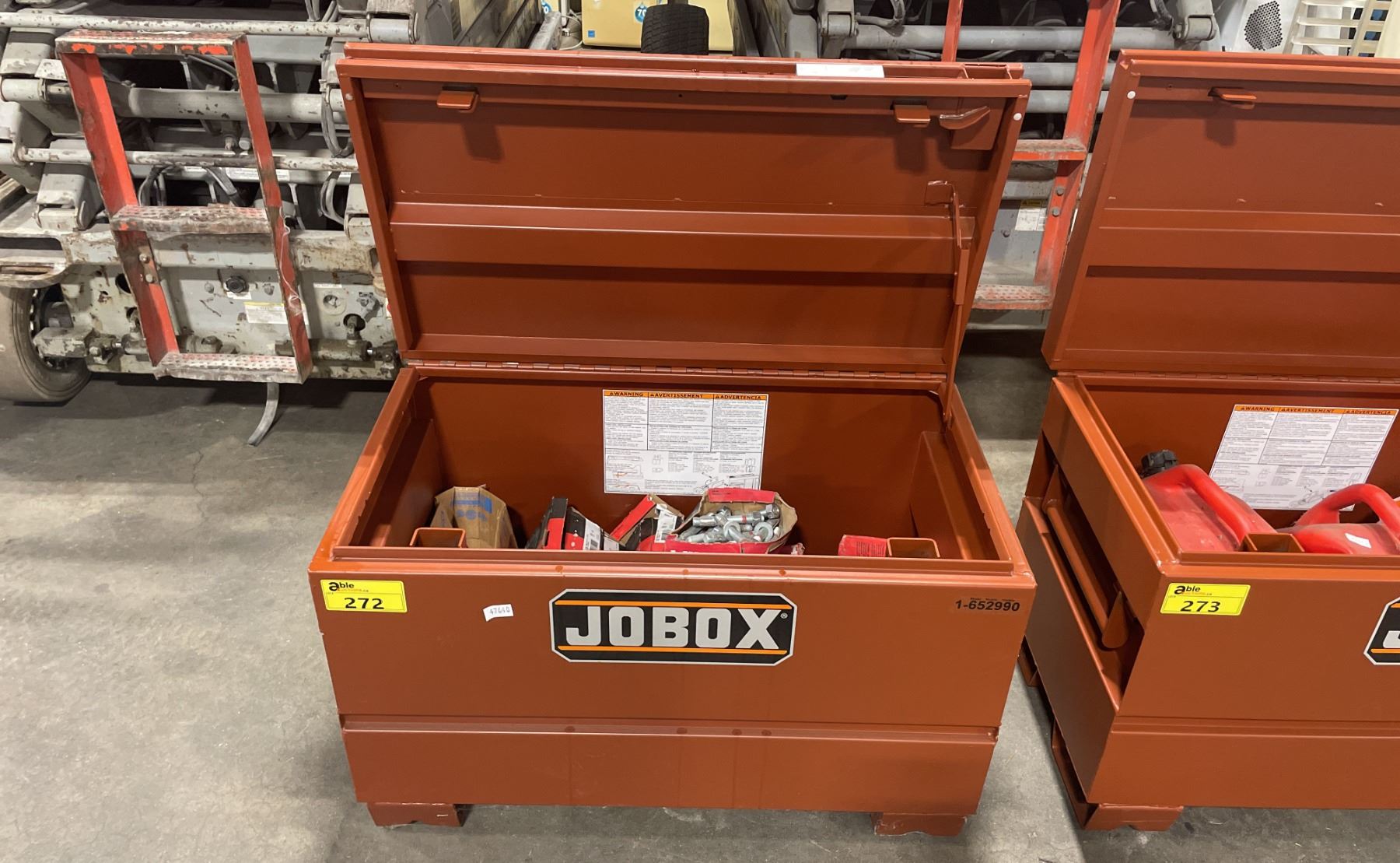 Jobox Spring JOBOX 1-652990 HEAVY DUTY INDUSTRIAL JOB BOX WITH CONTENTS INCLUDING ...