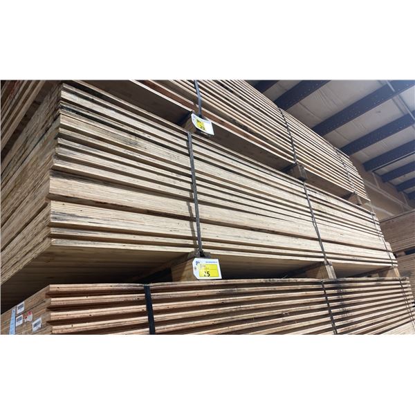 LIFT OF 10' X 4' DOUBLE SIDED BAMBOO VENEERED L-LOCK 1 1/4" THICK CONSTRUCTION GRADE PLYWOOD