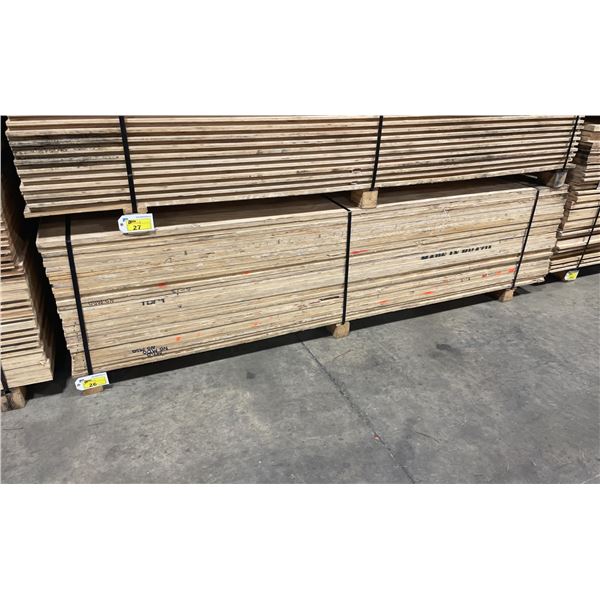 LIFT OF 10' X 4' DOUBLE SIDED BAMBOO VENEERED L-LOCK 1 1/4" THICK CONSTRUCTION GRADE PLYWOOD