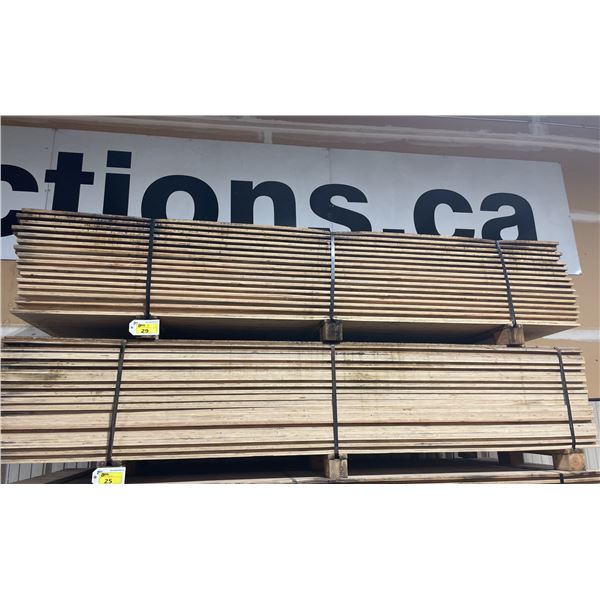 LIFT OF 10' X 4' DOUBLE SIDED BAMBOO VENEERED L-LOCK 1 1/4" THICK CONSTRUCTION GRADE PLYWOOD