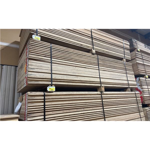 LIFT OF 10' X 4' DOUBLE SIDED BAMBOO VENEERED L-LOCK 1 1/4" THICK CONSTRUCTION GRADE PLYWOOD