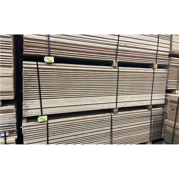 LIFT OF 10' X 4' DOUBLE SIDED BAMBOO VENEERED L-LOCK 1 1/4" THICK CONSTRUCTION GRADE PLYWOOD