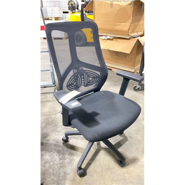 FAST TRACK IMPEX LE3001 BLACK MESH MEDIUM BACK ADJUSTABLE TASK CHAIR *IN BOX*