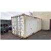 Image 1 : WHITE 20' 67,200 MAX CAPACITY INDUSTRIAL TRANSPORT CONTAINER WITH DUAL SWING REAR DOORS