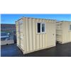 Image 1 : BEIGE 10' 10,120 MAX CAPACITY INDUSTRIAL OFFICE / SECURITY TRANSPORT CONTAINER WITH