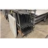 Image 3 : 21 BLACK PADDED METAL FRAMED FOLDING CHAIRS & GREY PLASTIC 6' FOLDING TABLE *PANEL CART NOT