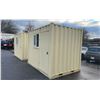 Image 2 : BEIGE 10' 10,120 MAX CAPACITY INDUSTRIAL OFFICE / SECURITY TRANSPORT CONTAINER WITH