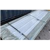 Image 1 : STACK OF 100 SKLP WHITE 10'L X 38"W INDUSTRIAL CORRUGATED METAL ROOF / WALL SHEETING
