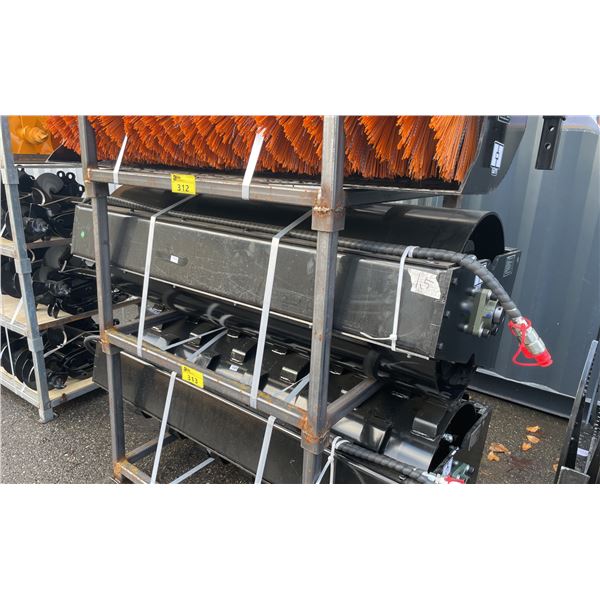 GIYI GY-VR59 BLACK 59" INDUSTRIAL HYDRAULIC SKID STEER VIBRATORY ROLLER ATTACHMENT