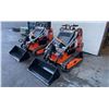 Image 1 : MMS MS36C ORANGE GAS POWERED 13.5HP 770LBS MAX CAPACITY RUBBER TRACK RIDE ON MINI SKID STEER