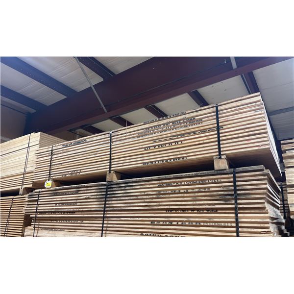 LIFT OF 10' X 4' DOUBLE SIDED BAMBOO VENEERED L-LOCK 1 1/4" THICK CONSTRUCTION GRADE PLYWOOD
