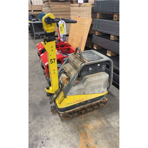 WACKER NEUSON DPU6555 YELLOW GAS POWERED WALK BEHIND INDUSTRIAL BED TAMPER *HAS KEY*