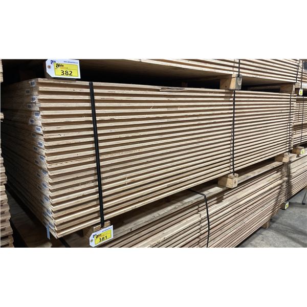 LIFT OF 10' X 4' DOUBLE SIDED BAMBOO VENEERED 1 1/4" THICK CONSTRUCTION GRADE PLYWOOD