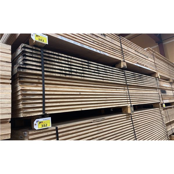 LIFT OF 10' X 4' DOUBLE SIDED BAMBOO VENEERED 1 1/4" THICK CONSTRUCTION GRADE PLYWOOD
