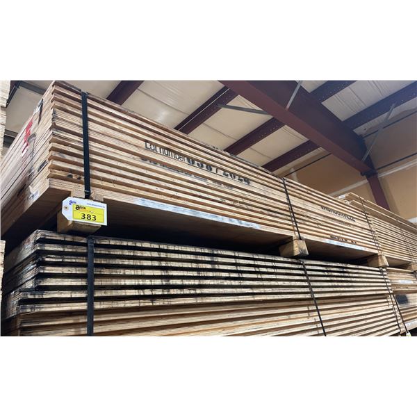 LIFT OF 10' X 4' DOUBLE SIDED BAMBOO VENEERED 1 1/4" THICK CONSTRUCTION GRADE PLYWOOD