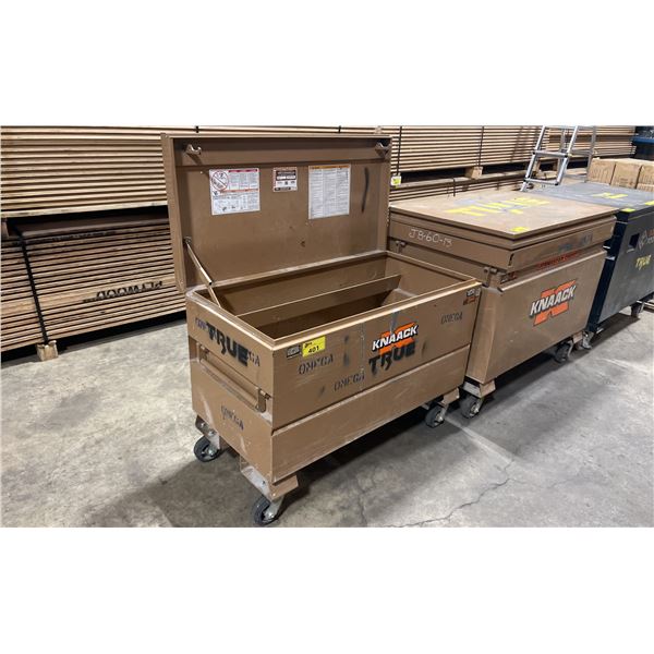 KNAACK 2048 BEIGE 48"W X 20"D X 34"H INDUSTRIAL METAL MOBILE JOB SITE TOOL CHEST *NO CONTENTS*