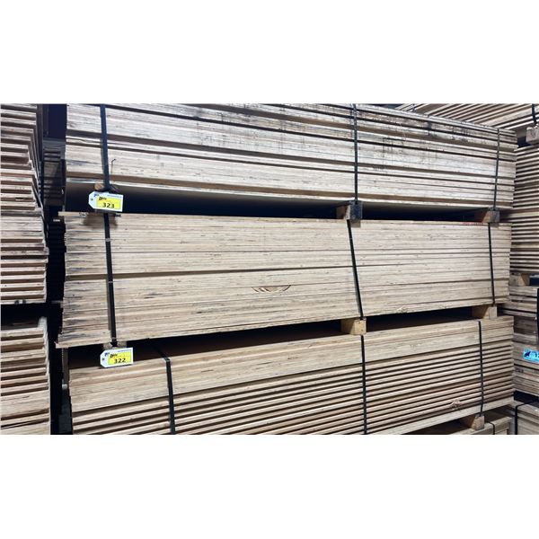 LIFT OF 10' X 4' DOUBLE SIDED BAMBOO VENEERED 1 1/4" THICK CONSTRUCTION GRADE PLYWOOD